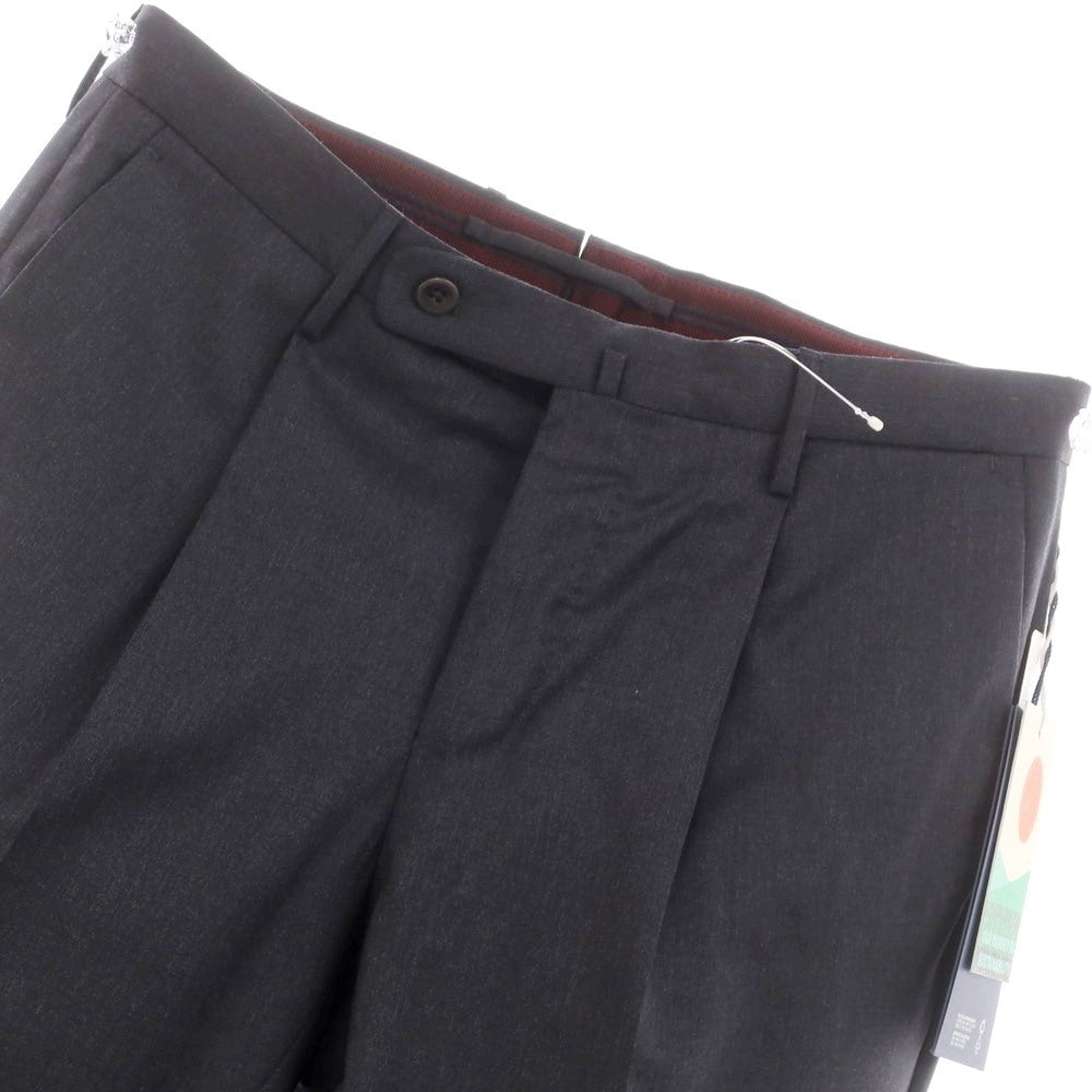 [New] INCOTEX 31-type wool one-pleat dress slacks pants, dark gray (06) [50] [Condition rank N] [Men&