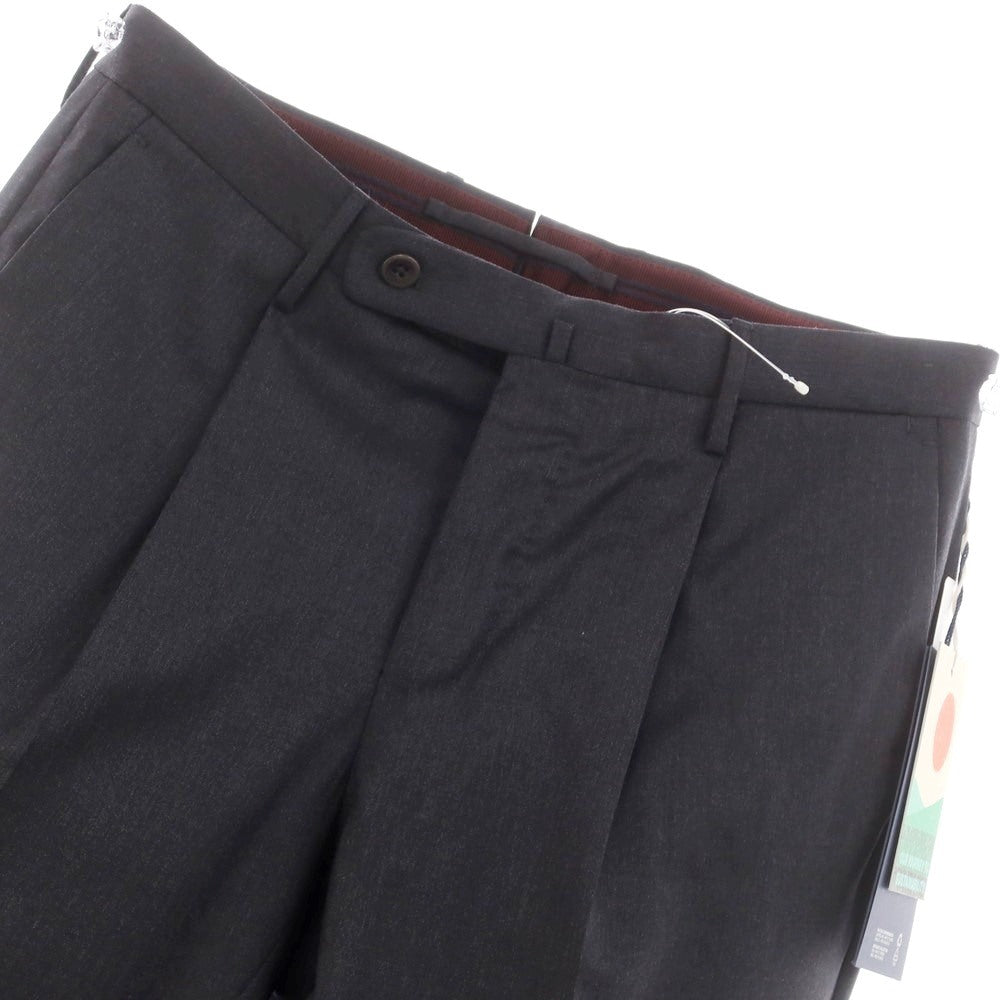 [New] INCOTEX 31-type wool one-pleat dress slacks pants, dark gray (06) [52] [Condition rank N] [Men&