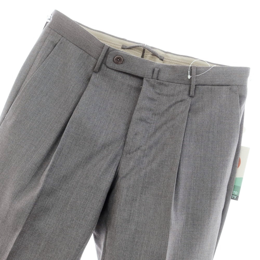 [New] INCOTEX 31-type wool one-pleat dress slacks pants, medium gray (03) [52] [Condition rank N] [Men&
