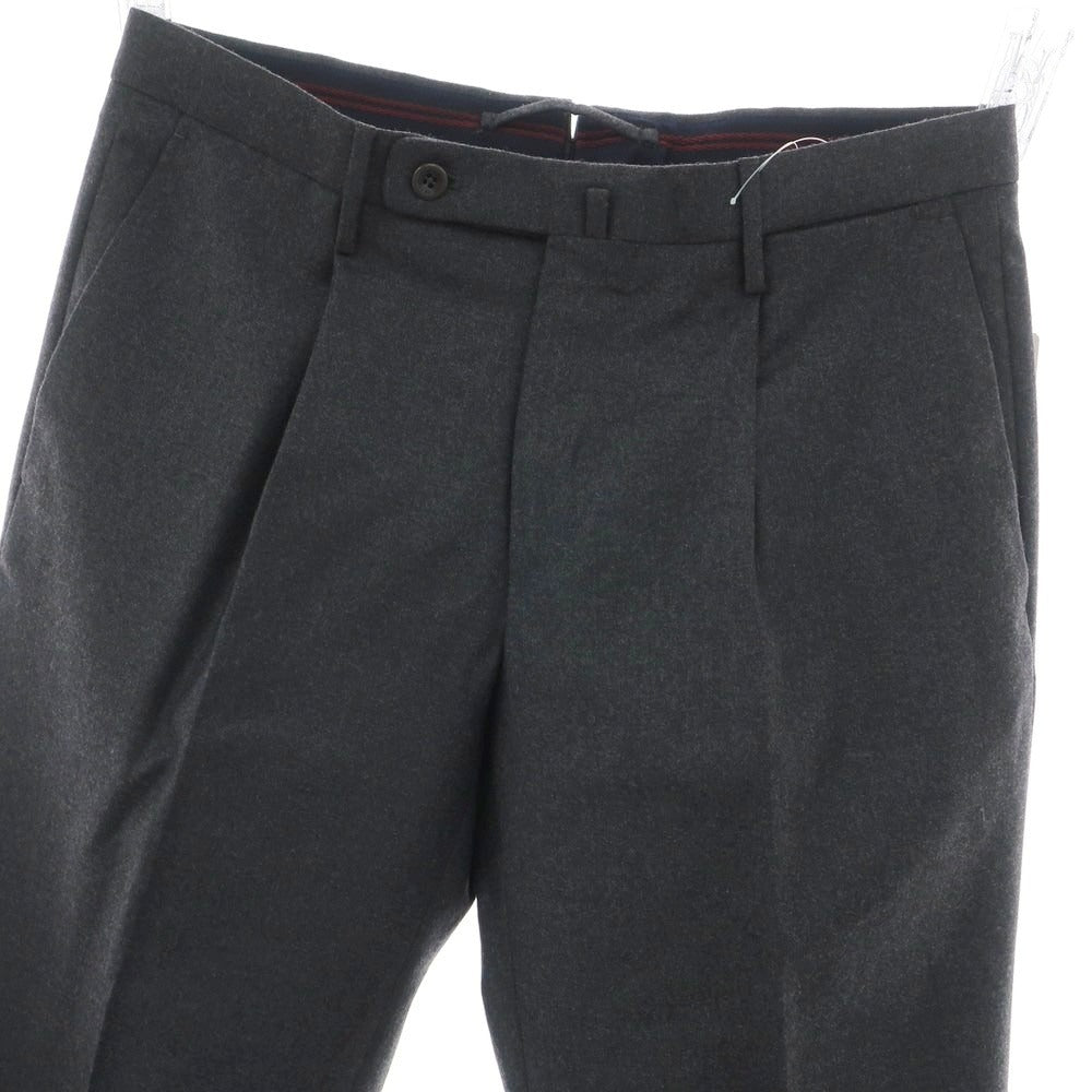 【新品】インコテックス INCOTEX 31型 ウール ワンプリーツ ドレススラックスパンツ ダークグレー(05)【 48 】【 状態ランクN 】【 メンズ 】