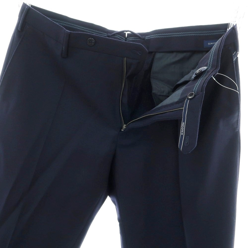 【新品】インコテックス INCOTEX ドレススラックスパンツ ネイビー（78）【サイズ54】【 状態ランクN 】【 メンズ 】[EPD]