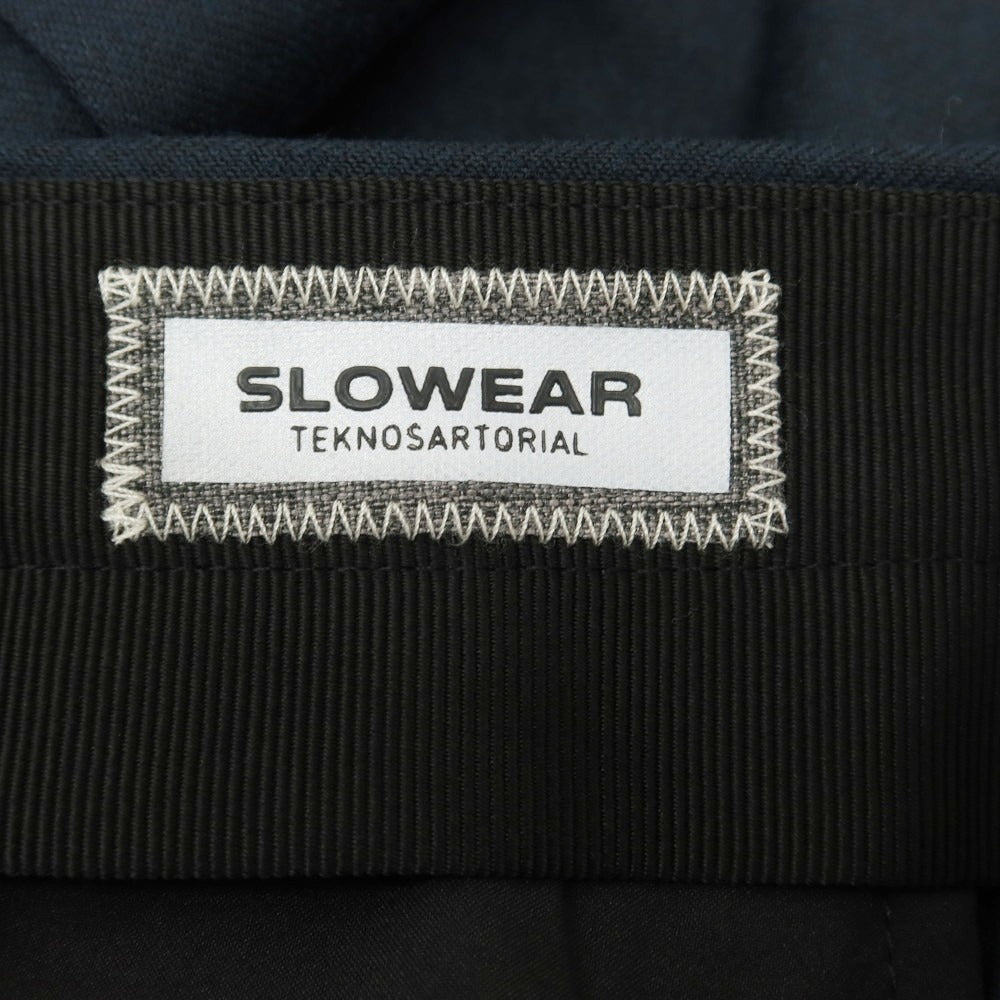 [New] INCOTEX SLOWEAR 35-type TEKNOSARTORIAL stretch wool polyester dress slacks pants green navy (79) [48] [Condition rank N] [Men&
