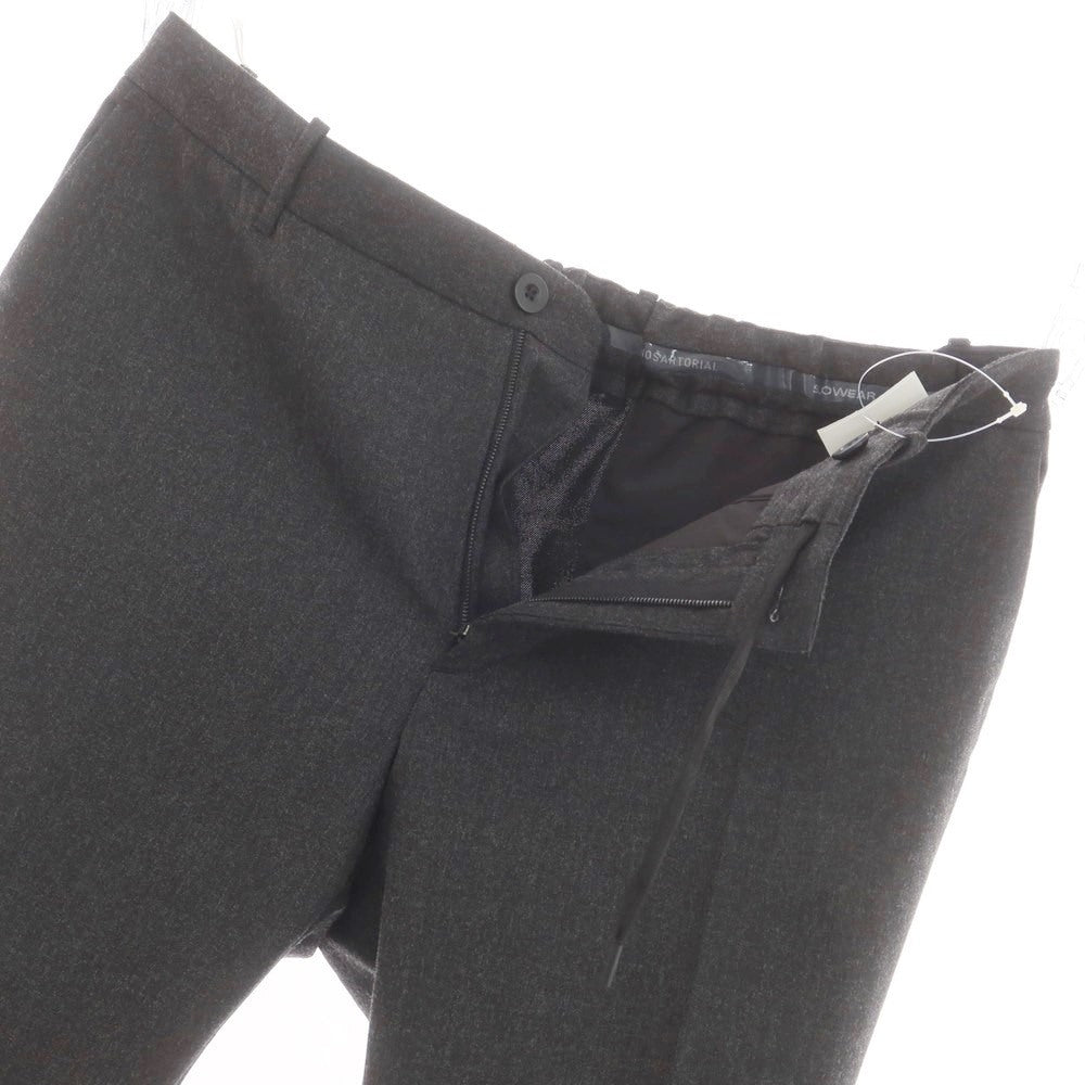 【新品】インコテックス スローウェア INCOTEX SLOWEAR 84型 TEKNOSARTORIAL ストレッチポリエステルウール ドレススラックスパンツ チャコールグレー（07）【 52 】【 状態ランクN 】【 メンズ 】[DPD]