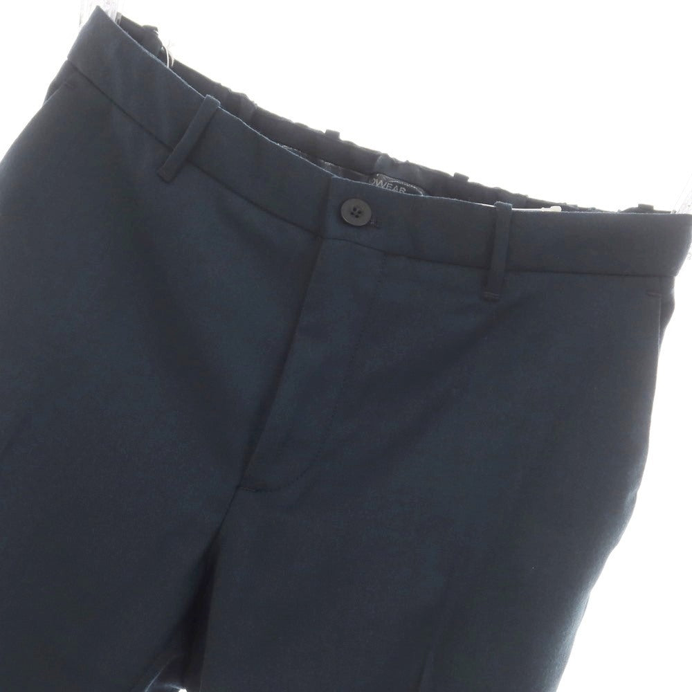 [New] INCOTEX SLOWEAR 84-type TEKNOSARTORIAL stretch polyester wool dress slacks pants green navy (79) [48] [Condition rank N] [Men&