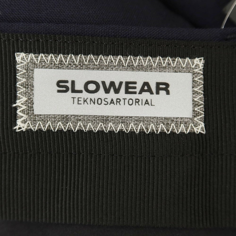 【新品】インコテックス スローウェア INCOTEX SLOWEAR 35型 TEKNOSARTORIAL ストレッチポリエステルウール ドレススラックスパンツ ダークネイビー（78）【サイズ52】【 状態ランクN 】【 メンズ 】[DPD]