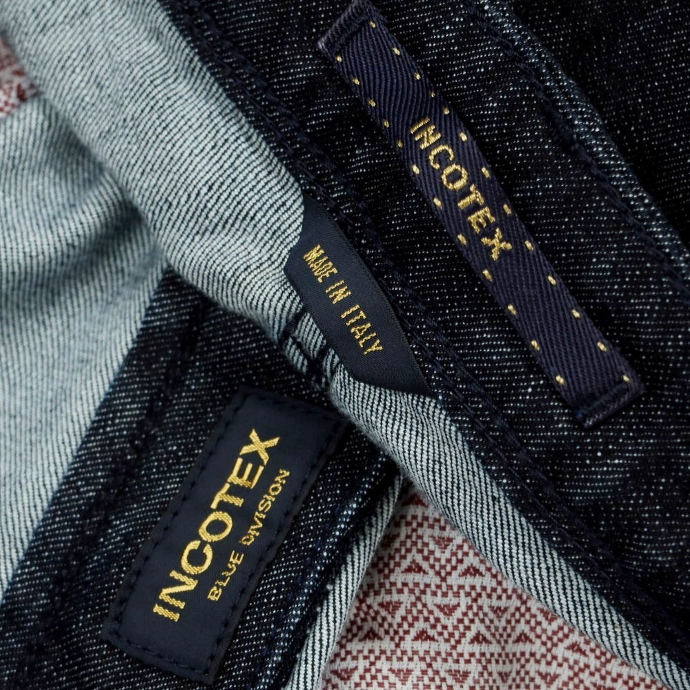 [New Outlet] INCOTEX BLUE DIVISION Slim Stretch Denim Pants Jeans Indigo [33] [Condition Rank N-] [Men&