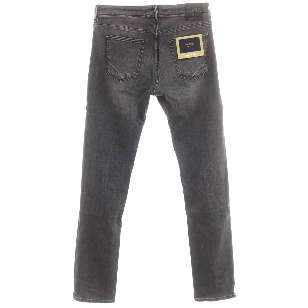 [New] INCOTEX BLUE DIVISION Slim Stretch Denim Pants Jeans Gray Black [33] [Condition Rank N] [Men&
