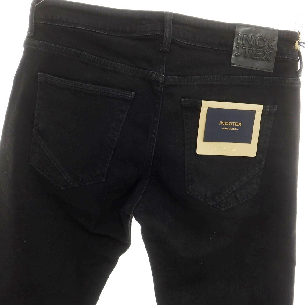[New] INCOTEX BLUE DIVISION Slim Stretch Denim Jeans Black [32] [Condition Rank N] [Men&