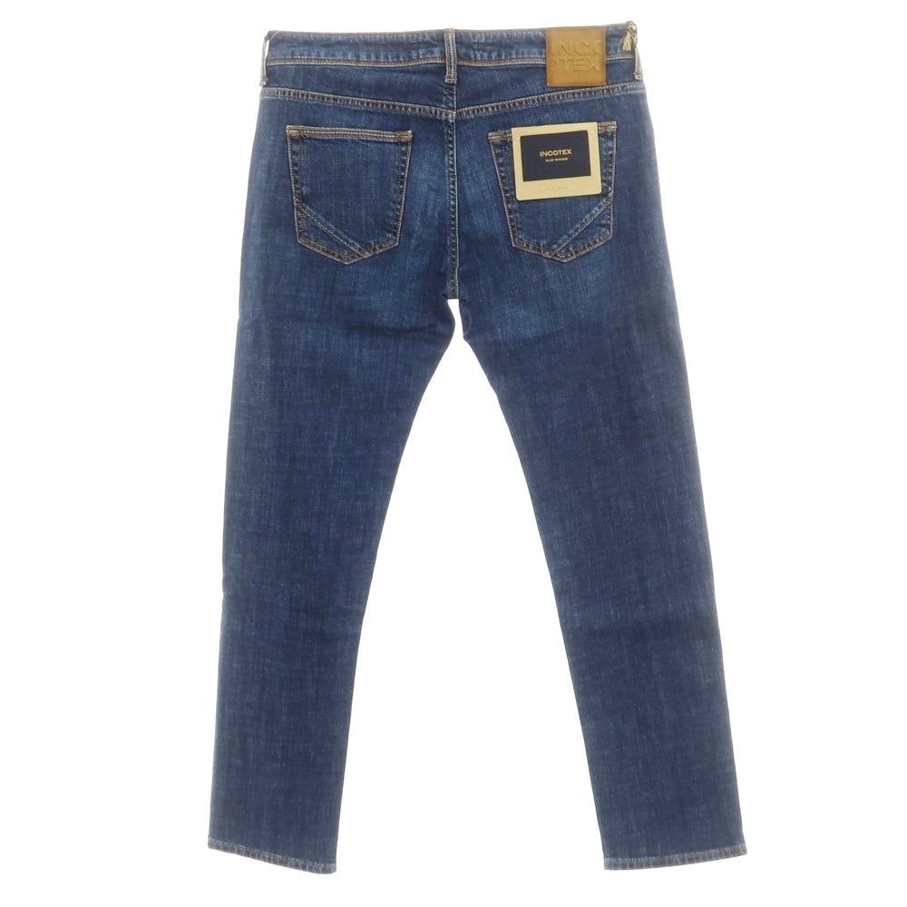【新品】インコテックス ブルーディヴィジョン INCOTEX BLUE DIVISION Slim ストレッチ デニムパンツ ジーンズ ブルーインディゴ【 33 】【 状態ランクN 】【 メンズ 】