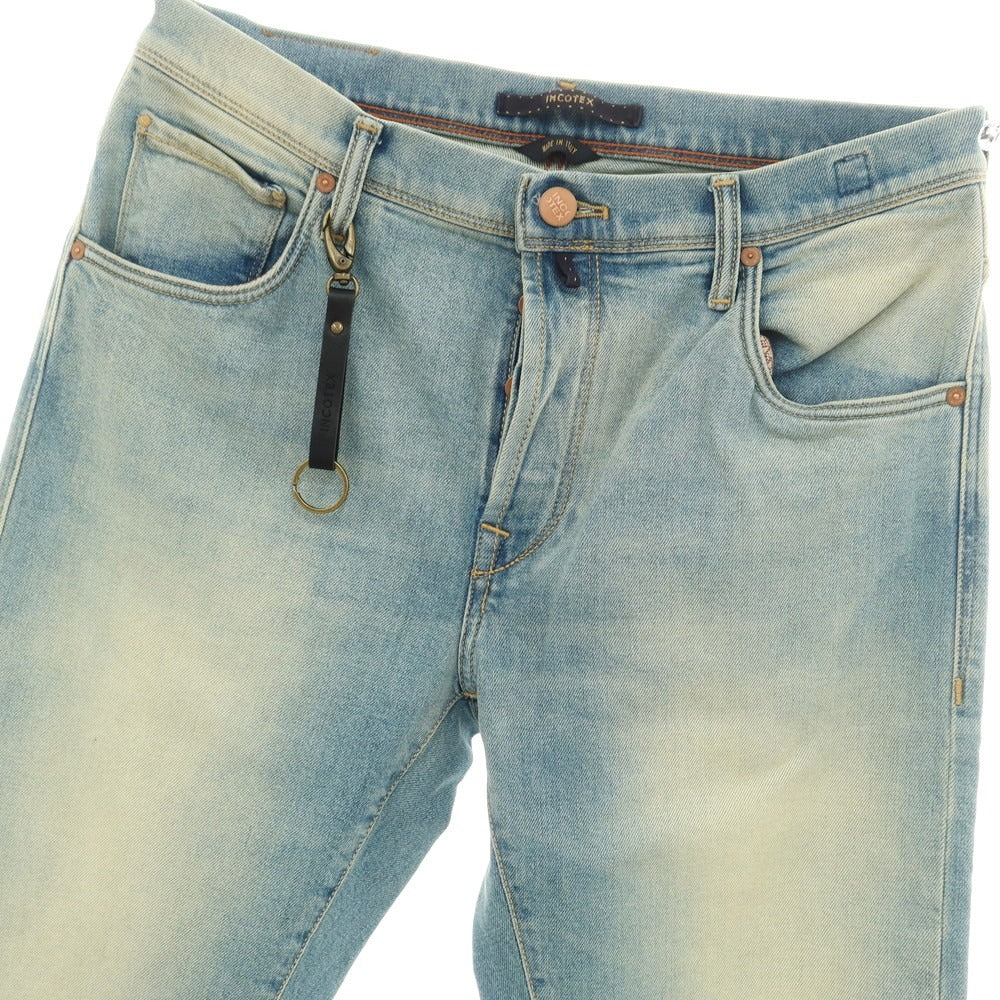 [New Outlet] INCOTEX BLUE DIVISION Tapered Stretch Denim Pants Jeans Blue [32] [Condition Rank N-] [Men&