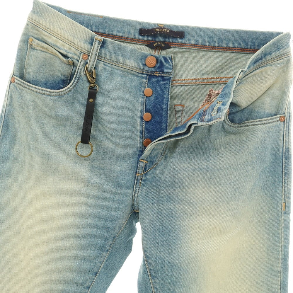 [New Outlet] INCOTEX BLUE DIVISION Tapered Stretch Denim Pants Jeans Blue [32] [Condition Rank N-] [Men&