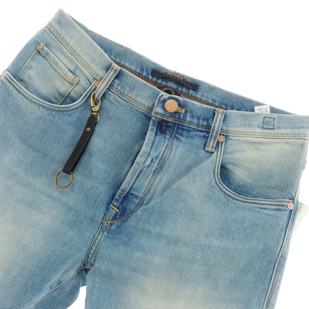 [New Outlet] INCOTEX BLUE DIVISION Tapered Stretch Denim Pants Jeans Blue [33] [Condition Rank N-] [Men&