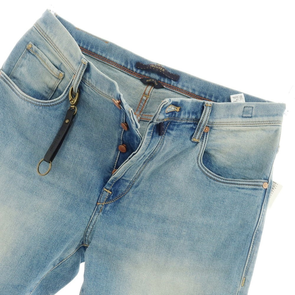 [New Outlet] INCOTEX BLUE DIVISION Tapered Stretch Denim Pants Jeans Blue [33] [Condition Rank N-] [Men&