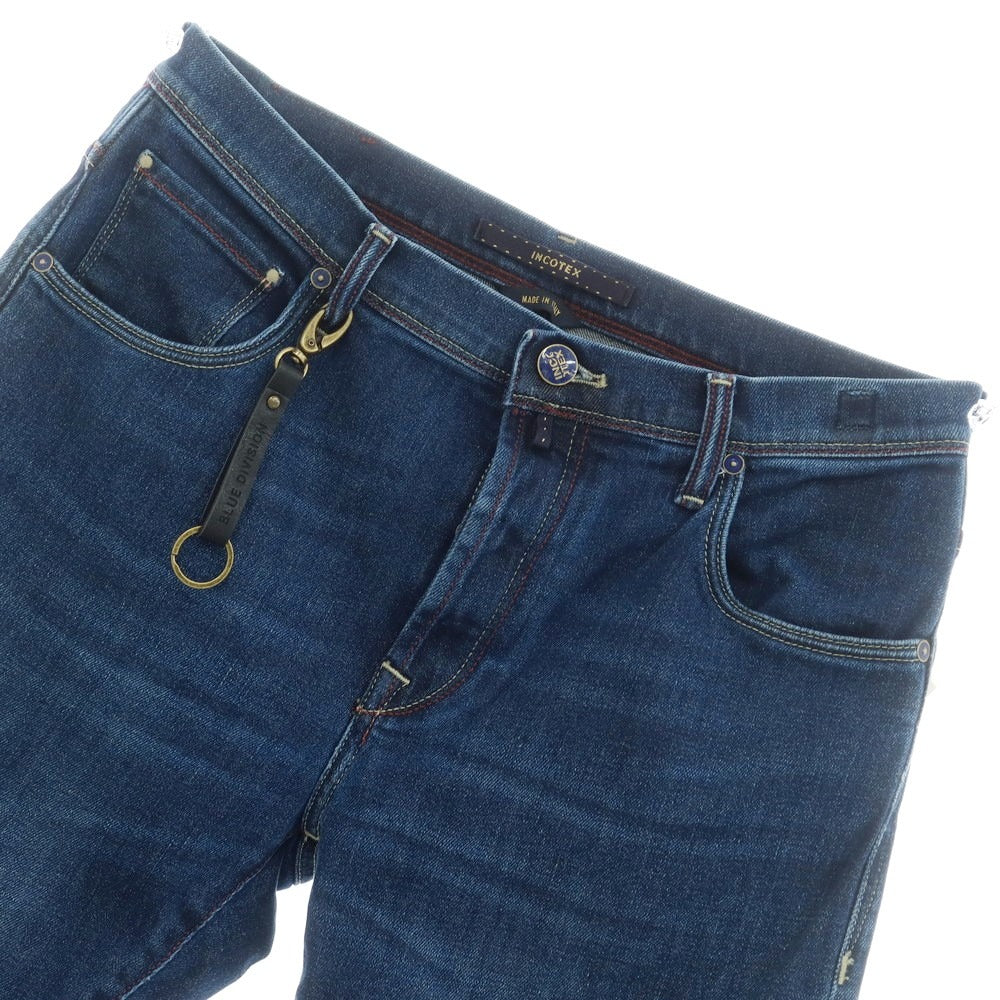 【SALE10％OFF/返品不可】【新品アウトレット】インコテックス ブルーディヴィジョン INCOTEX BLUE DIVISION Tapered ストレッチデニムパンツ ジーンズ ネイビー【 33 】【 状態ランクN- 】【 メンズ 】