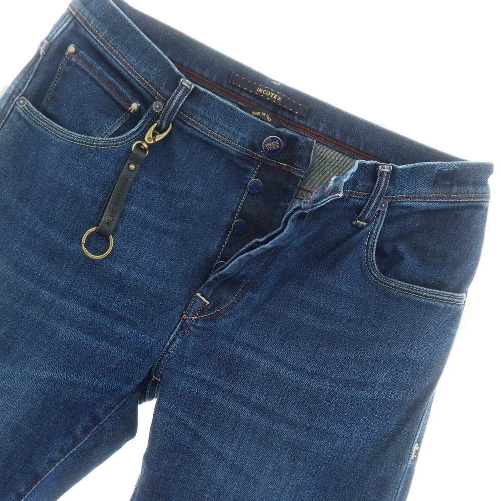 【SALE10％OFF/返品不可】【新品アウトレット】インコテックス ブルーディヴィジョン INCOTEX BLUE DIVISION Tapered ストレッチデニムパンツ ジーンズ ネイビー【 33 】【 状態ランクN- 】【 メンズ 】