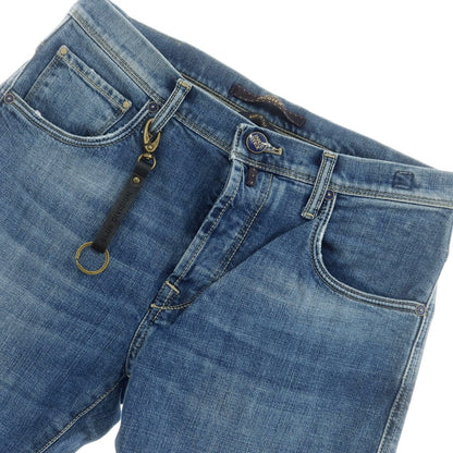 [New Outlet] INCOTEX BLUE DIVISION Tapered Repaired Stretch Denim Pants Jeans Blue [31] [Condition Rank N-] [Men&