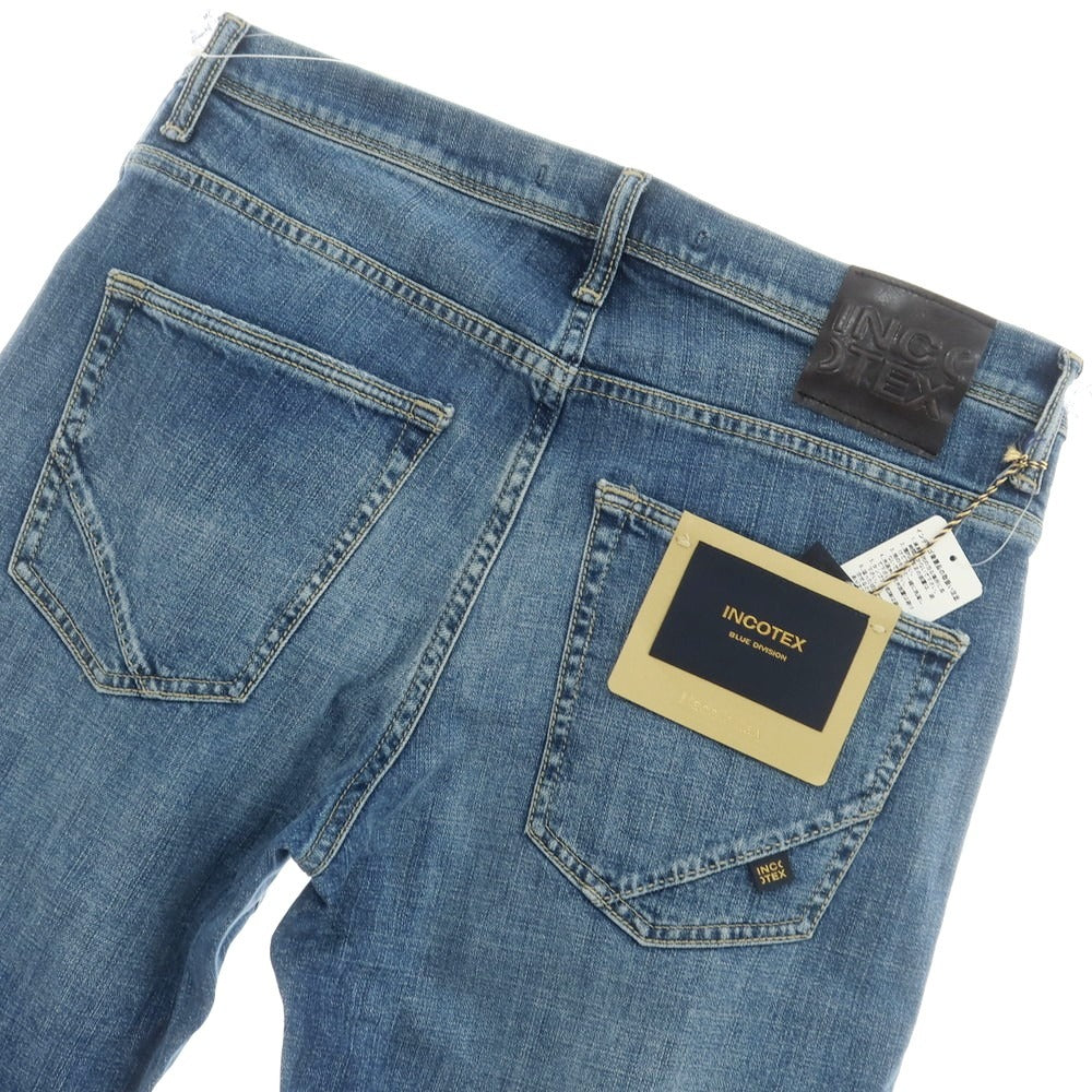 [New Outlet] INCOTEX BLUE DIVISION Tapered Repaired Stretch Denim Pants Jeans Blue [31] [Condition Rank N-] [Men&