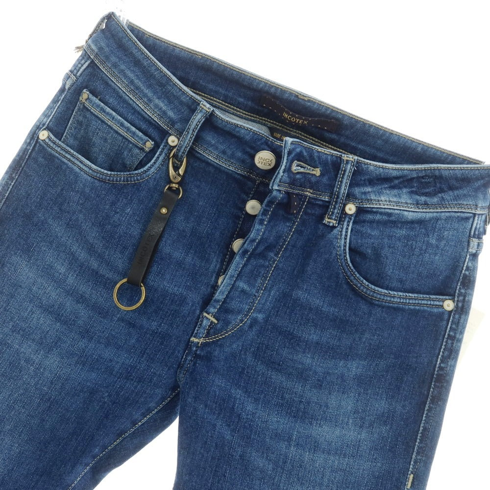 [New Outlet] INCOTEX BLUE DIVISION Slim Stretch Denim Pants Jeans Blue [30] [Condition Rank N-] [Men&
