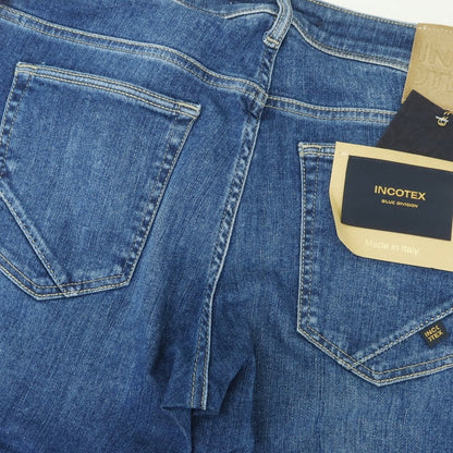 [New Outlet] INCOTEX BLUE DIVISION Slim Stretch Denim Pants Jeans Blue [32] [Condition Rank N-] [Men&