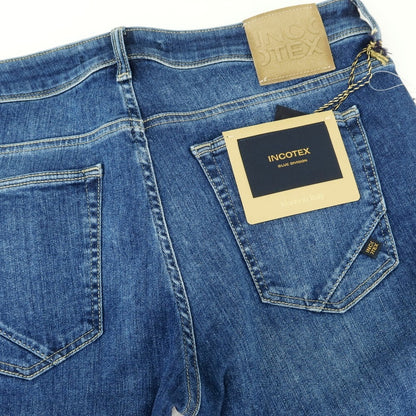 [New Outlet] INCOTEX BLUE DIVISION Slim Stretch Denim Pants Jeans Blue [33] [Condition Rank N-] [Men&