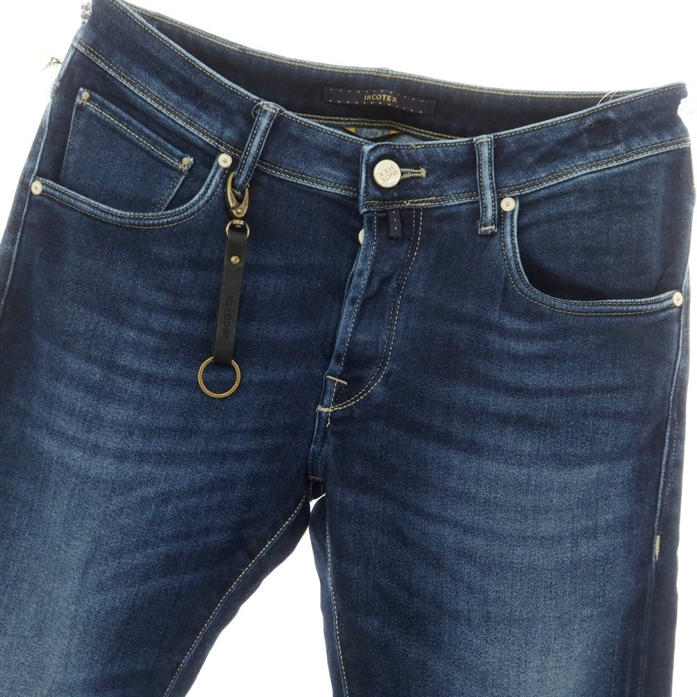 [New Outlet] INCOTEX BLUE DIVISION Slim Denim Pants Navy [33] [Condition Rank N-] [Men&