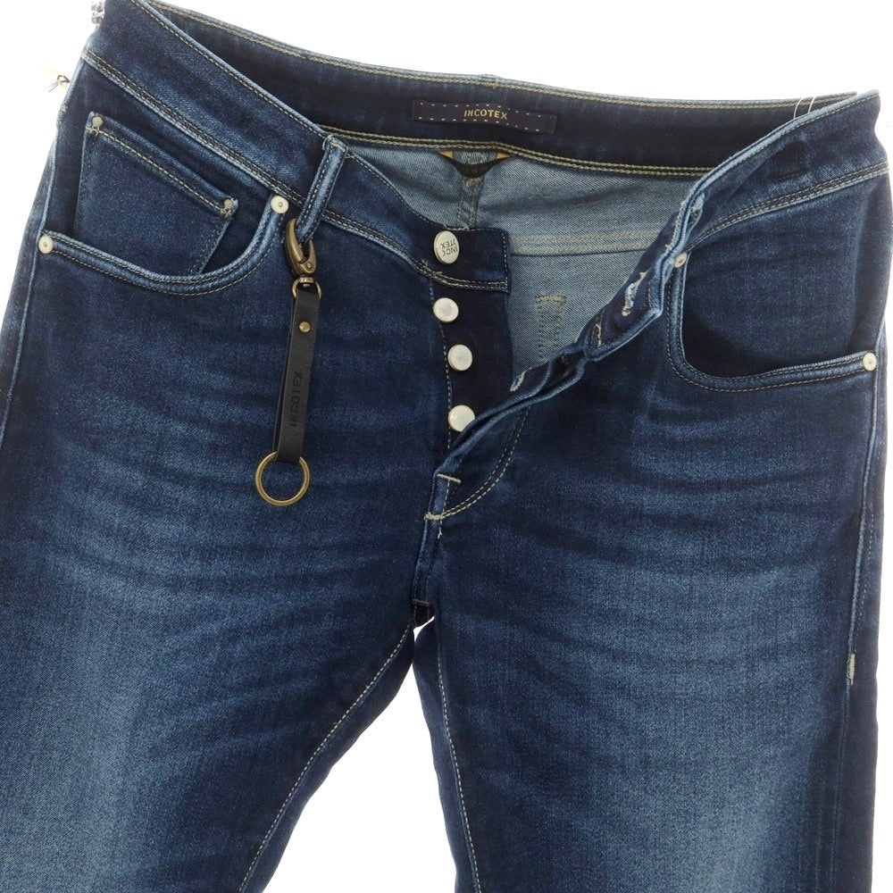 [New Outlet] INCOTEX BLUE DIVISION Slim Denim Pants Navy [33] [Condition Rank N-] [Men&