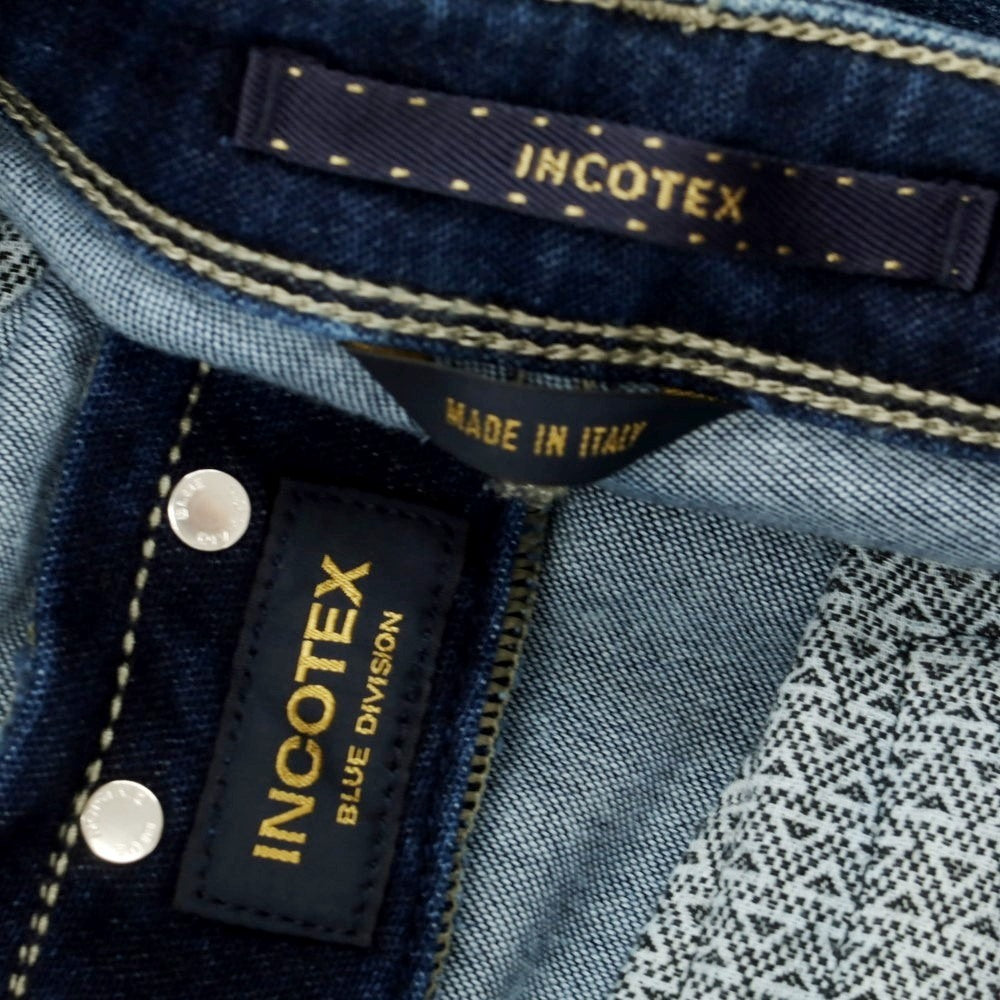 [New Outlet] INCOTEX BLUE DIVISION Slim Denim Pants Navy [33] [Condition Rank N-] [Men&