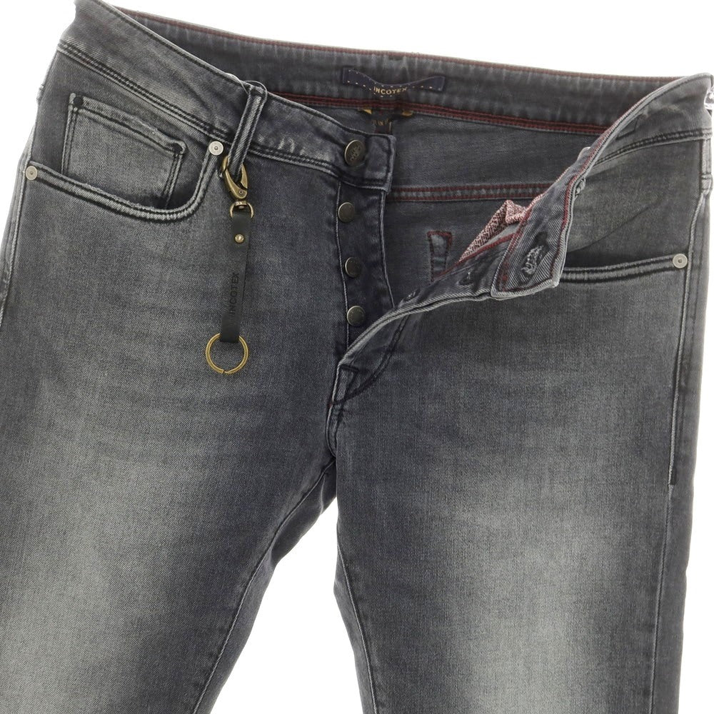 [New] INCOTEX BLUE DIVISION Slim Denim Pants Black (Gray) [33] [Condition Rank N] [Men&