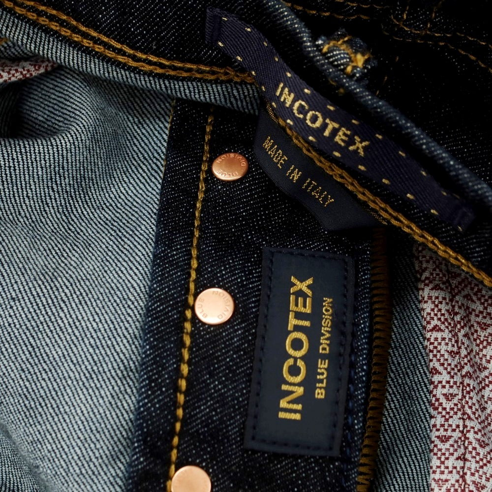 [New Outlet] INCOTEX BLUE DIVISION Tapered Denim Pants Navy [33] [Condition Rank N-] [Men&