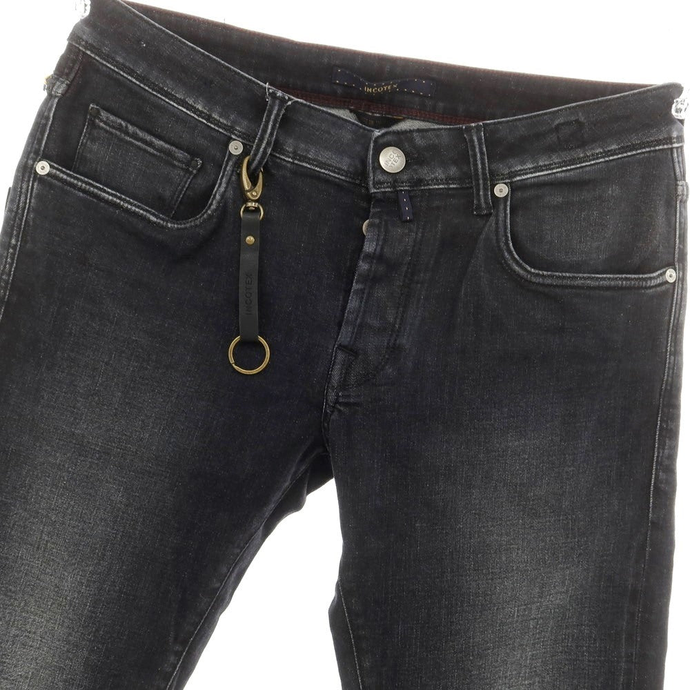 [New] INCOTEX BLUE DIVISION Slim Denim Pants Black (Dark Gray) [33] [Condition Rank N] [Men&