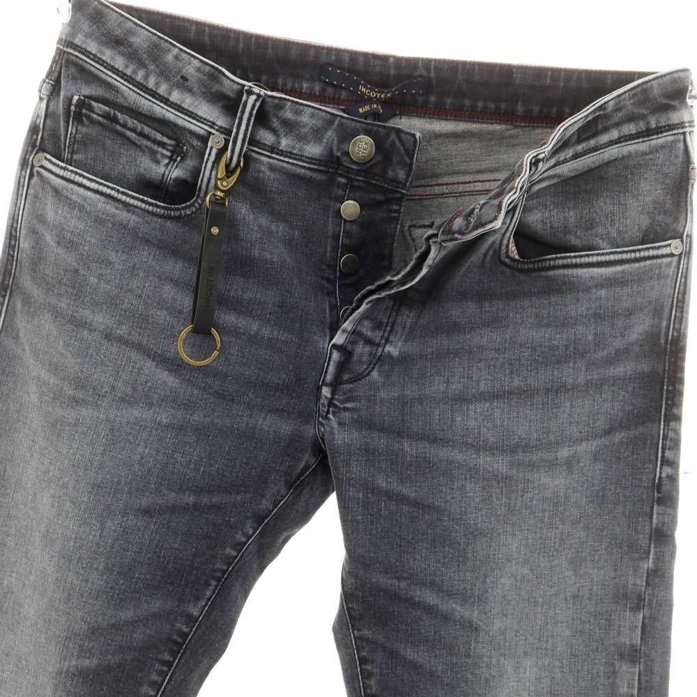 [New] INCOTEX BLUE DIVISION Slim Denim Pants Black (Gray) [33] [Condition Rank N] [Men&