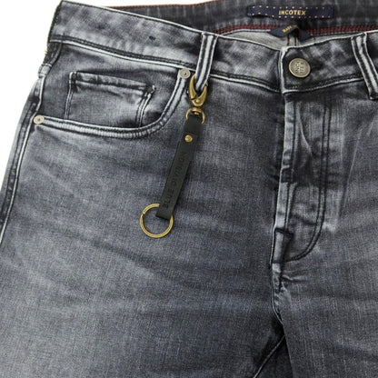 [New] INCOTEX BLUE DIVISION Slim Denim Pants Black (Gray) [33] [Condition Rank N] [Men&