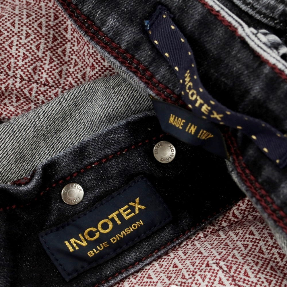 [New] INCOTEX BLUE DIVISION Slim Denim Pants Black (Gray) [33] [Condition Rank N] [Men&