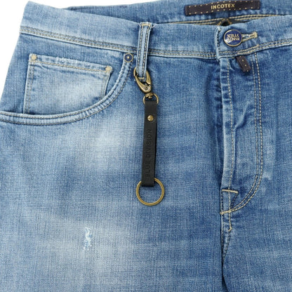 [New Outlet] INCOTEX BLUE DIVISION Tapered Denim Pants Blue [33] [Condition Rank N-] [Men&