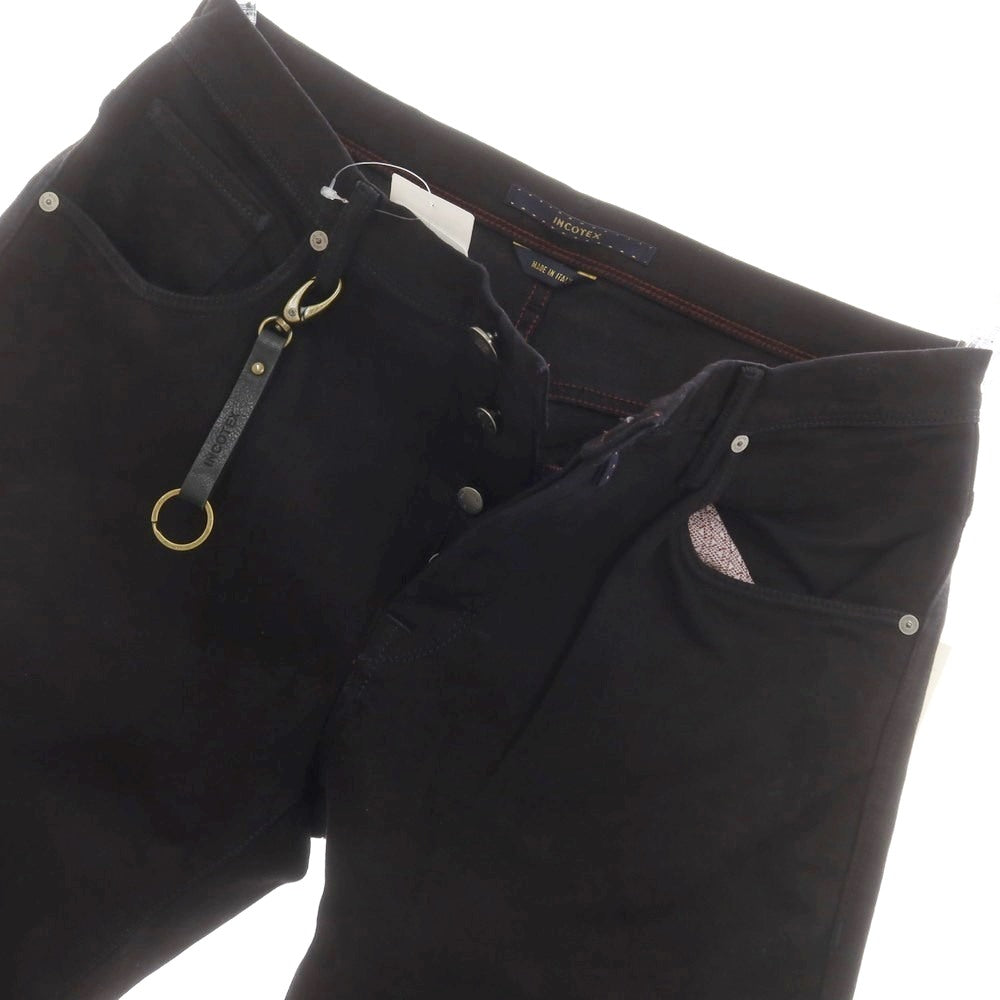 [New] INCOTEX BLUE DIVISION Tapered Denim Pants Black [33] [Condition Rank N] [Men&