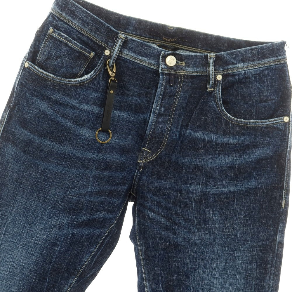 [New Outlet] INCOTEX BLUE DIVISION Tapered Stretch Denim Pants Jeans Navy [33] [Condition Rank N-] [Men&