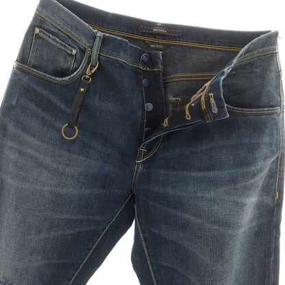 [New] INCOTEX BLUE DIVISION Tapered Distressed Stretch Denim Pants Jeans Navy [34] [Condition Rank N] [Men&