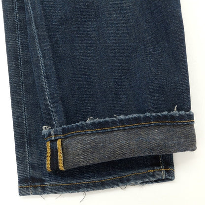 [New] INCOTEX BLUE DIVISION Tapered Distressed Stretch Denim Pants Jeans Navy [34] [Condition Rank N] [Men&