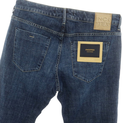 [New Outlet] INCOTEX BLUE DIVISION Slim Stretch Denim Pants Jeans Blue [33] [Condition Rank N-] [Men&