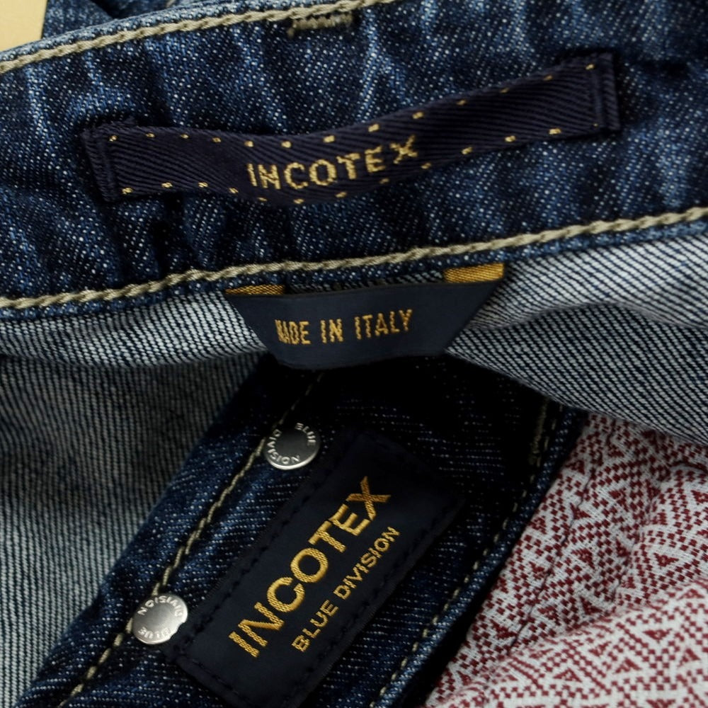 [New Outlet] INCOTEX BLUE DIVISION Slim Stretch Denim Pants Jeans Blue [33] [Condition Rank N-] [Men&