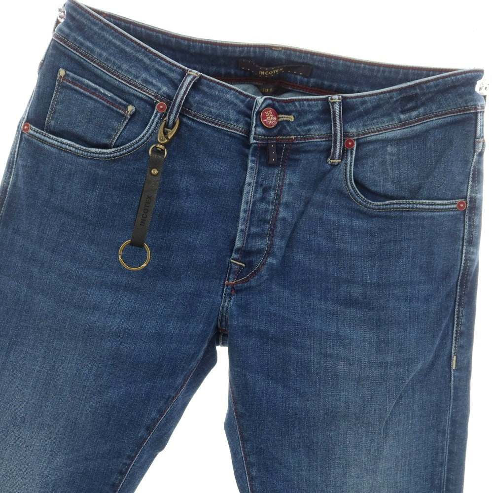 [New Outlet] INCOTEX BLUE DIVISION Slim Stretch Denim Pants Jeans Blue [32] [Condition Rank N-] [Men&