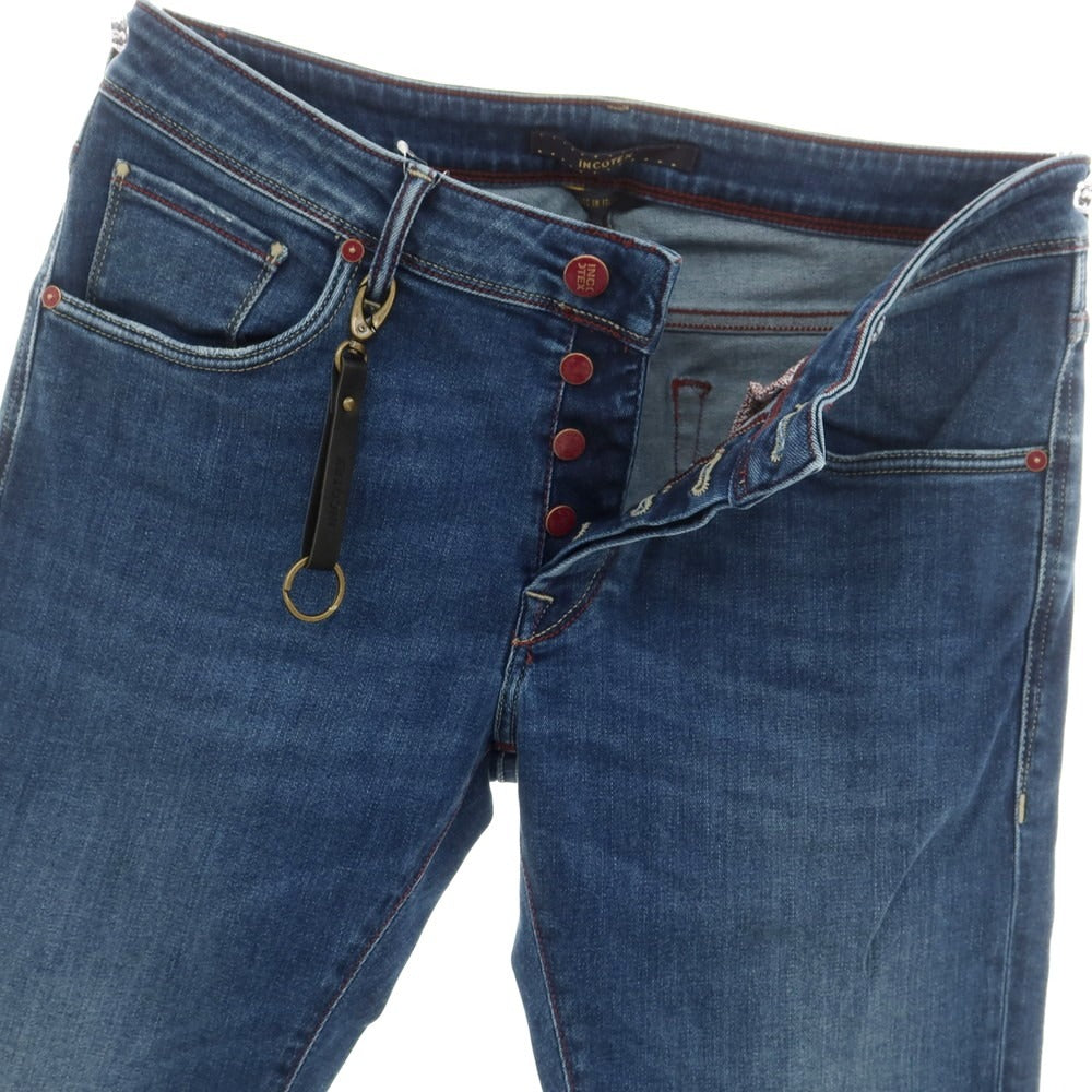 [New Outlet] INCOTEX BLUE DIVISION Slim Stretch Denim Pants Jeans Blue [32] [Condition Rank N-] [Men&