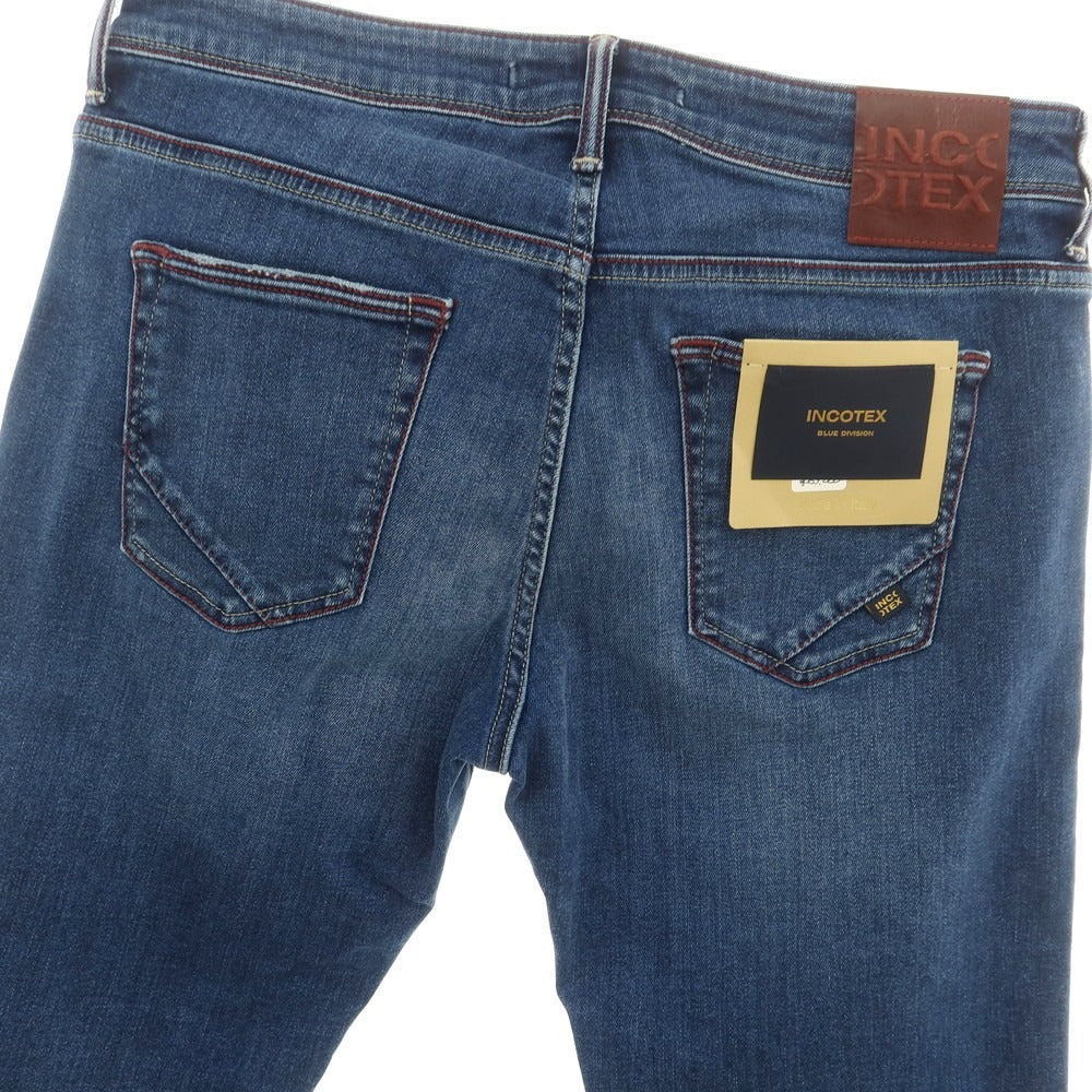 [New Outlet] INCOTEX BLUE DIVISION Slim Stretch Denim Pants Jeans Blue [32] [Condition Rank N-] [Men&