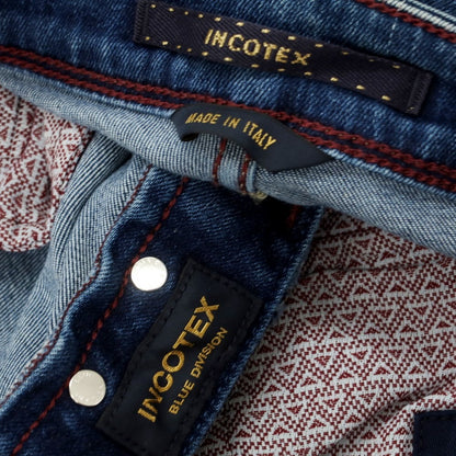 [New Outlet] INCOTEX BLUE DIVISION Slim Stretch Denim Pants Jeans Blue [32] [Condition Rank N-] [Men&