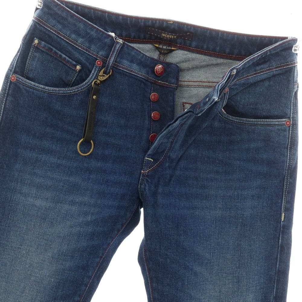 [New] INCOTEX BLUE DIVISION Slim Stretch Denim Pants Jeans Blue [33] [Condition Rank N] [Men&