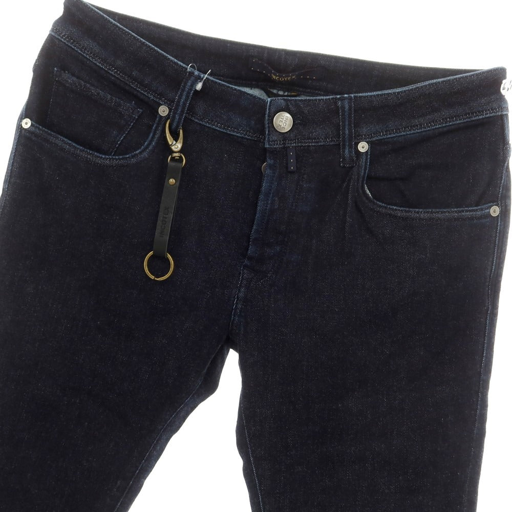 [New] INCOTEX BLUE DIVISION Slim Cotton Cashmere Denim Pants Jeans Navy [33] [Condition Rank N] [Men&