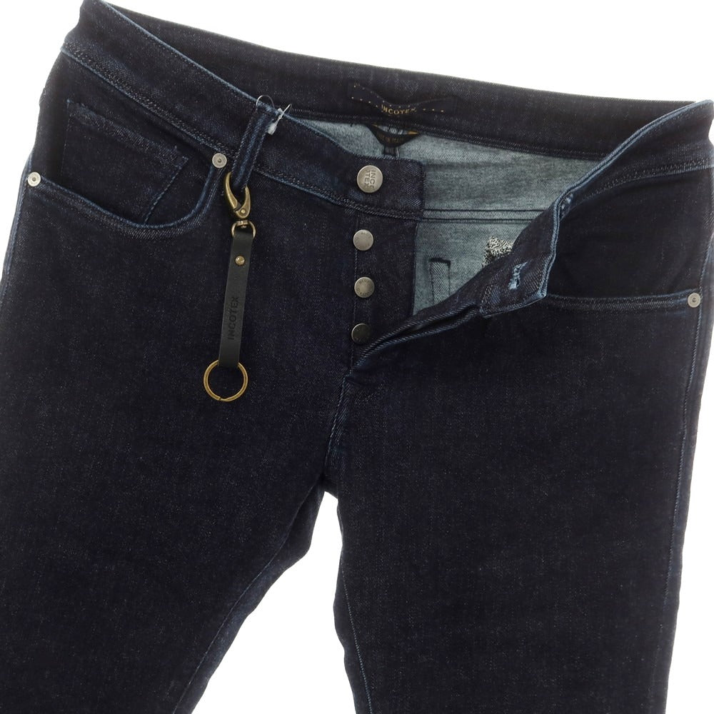[New] INCOTEX BLUE DIVISION Slim Cotton Cashmere Denim Pants Jeans Navy [33] [Condition Rank N] [Men&