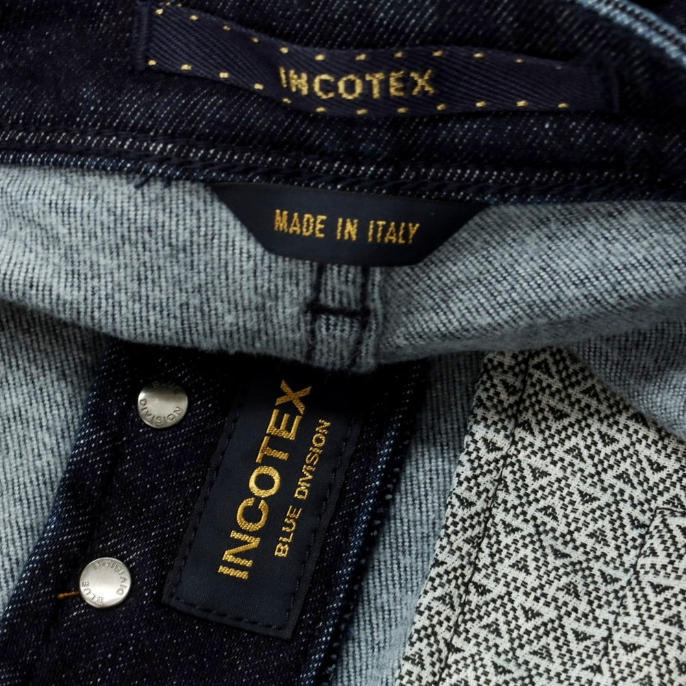 [New] INCOTEX BLUE DIVISION Slim Cotton Cashmere Denim Pants Jeans Navy [33] [Condition Rank N] [Men&