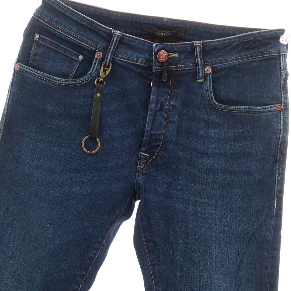 [New] INCOTEX BLUE DIVISION Slim Stretch Denim Pants Jeans Navy [33] [Condition Rank N] [Men&
