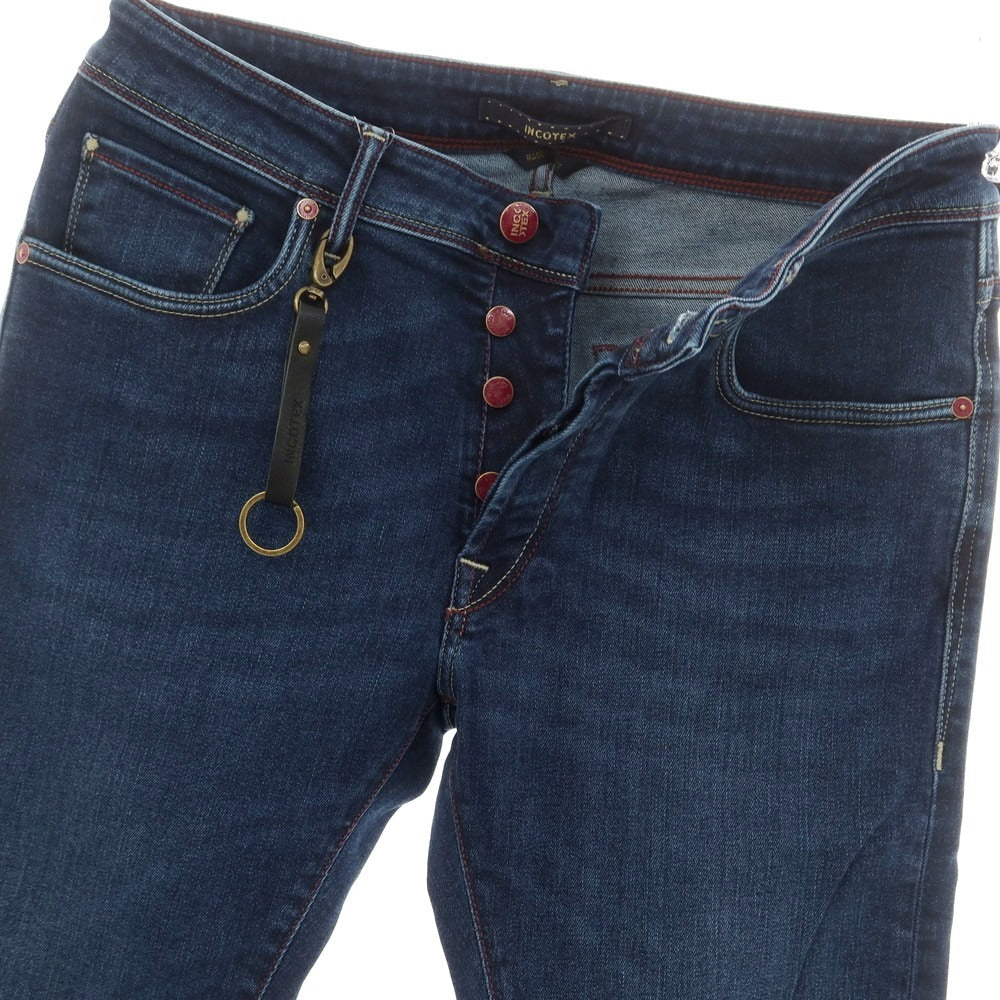 [New] INCOTEX BLUE DIVISION Slim Stretch Denim Pants Jeans Navy [33] [Condition Rank N] [Men&